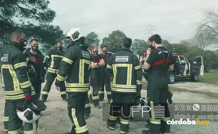 Imagen usada en el vídeo promocional con los bomberos de Córdoba
