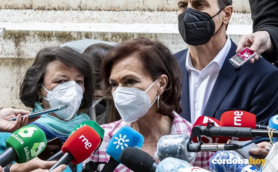 Carmen Calvo visita la Biblioteca del Estado en C&oacute;rdoba el 23 de abril de 2021