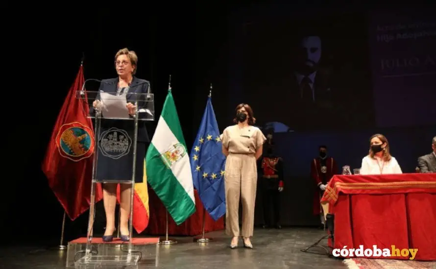 Mar&iacute;a Agustina Mart&iacute;n, viudad de Anguita, durante su intervenci&oacute;n