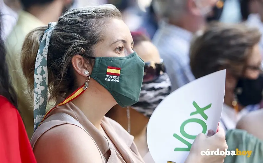Mitin de Santiago Abascal en C&oacute;rdoba en mayo de 2021