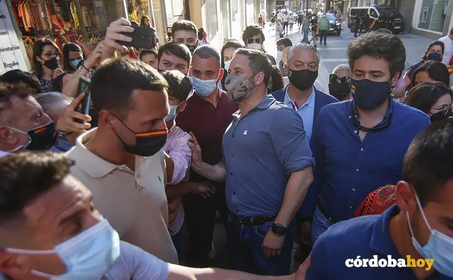 Mitin de Santiago Abascal en C&oacute;rdoba en mayo de 2021