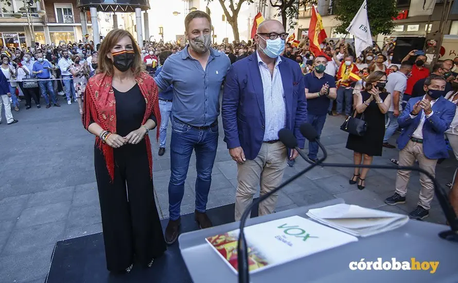 Mitin de Santiago Abascal en C&oacute;rdoba en mayo de 2021