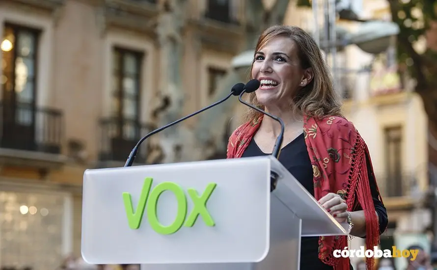 Mitin de Santiago Abascal en C&oacute;rdoba en mayo de 2021