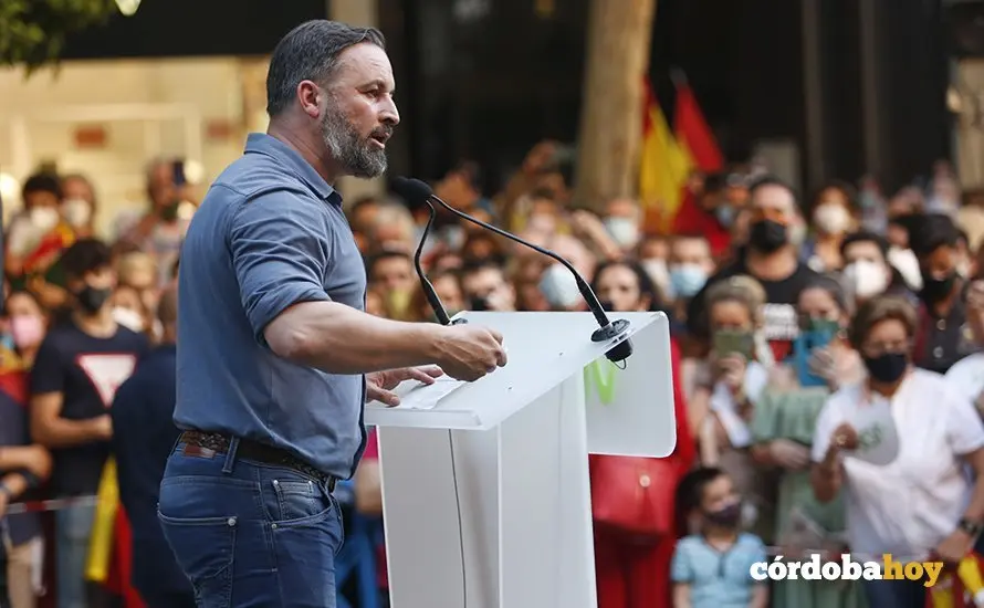 Mitin de Santiago Abascal en C&oacute;rdoba en mayo de 2021