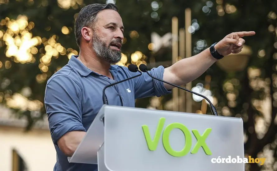 Mitin de Santiago Abascal en C&oacute;rdoba en mayo de 2021