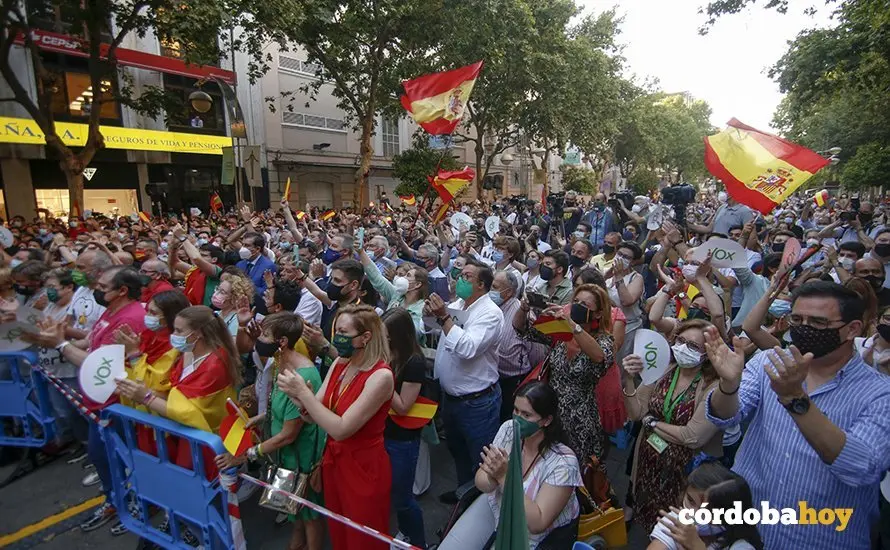 Mitin de Santiago Abascal en C&oacute;rdoba en mayo de 2021