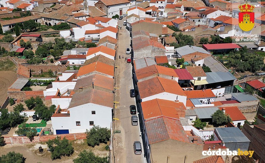Vista aérea del municipio de Pedroche
