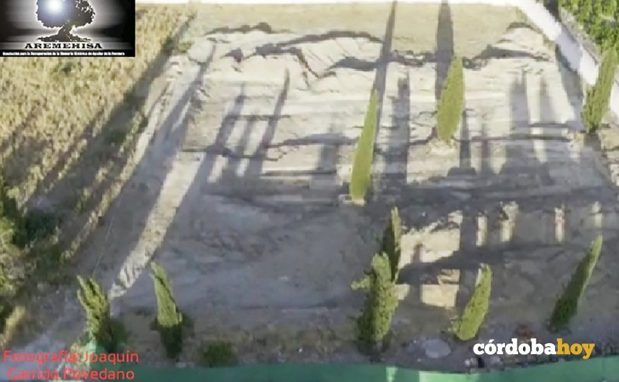 Espacio donde ha actuado Aremehisa en el cementerio de Aguilar de la Frontera