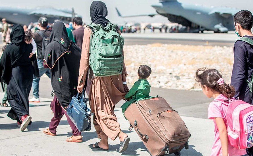 Salida de refugiados afganos hacia España. IMAGEN: RTVE