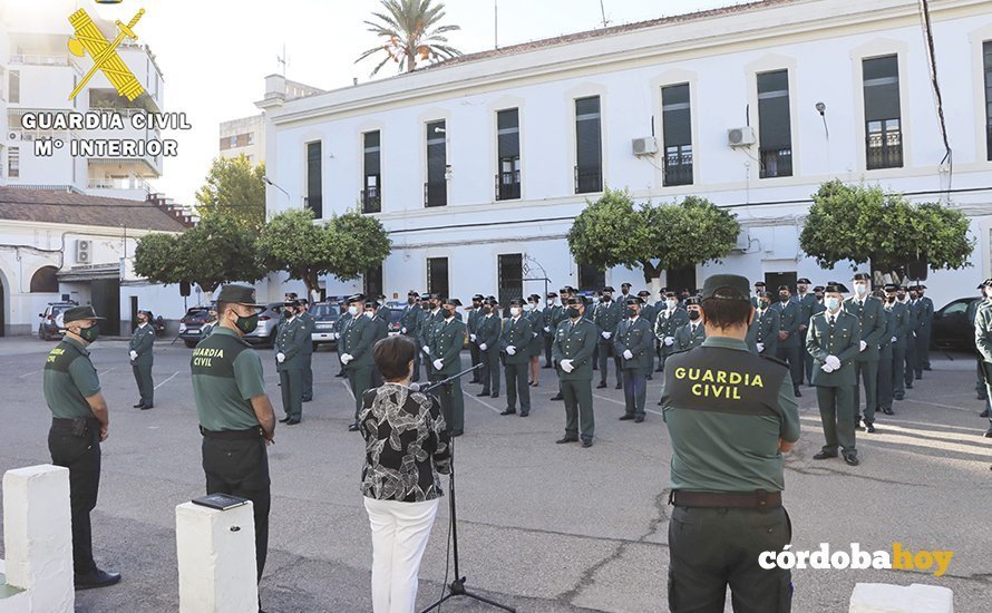 Bienvenida a los 114 nuevos guardias civiles a Córdoba