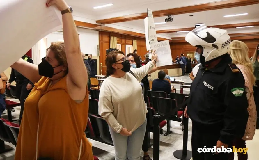 Desalojo del Pleno de octubre de 2021