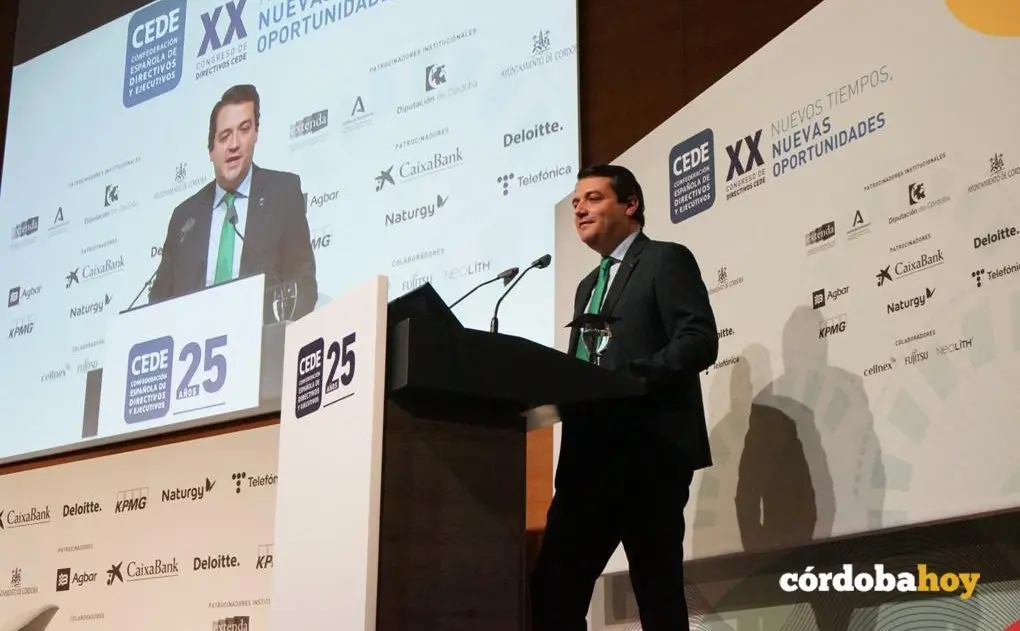 Jos&eacute; Mar&iacute;a Bellido en la apertura del XX Congreso de Directivos CEDE