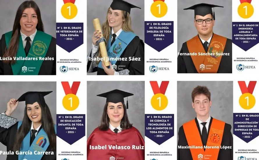 Los seis egresados de la UCO n&uacute;meros 1 de Espa&ntilde;a
