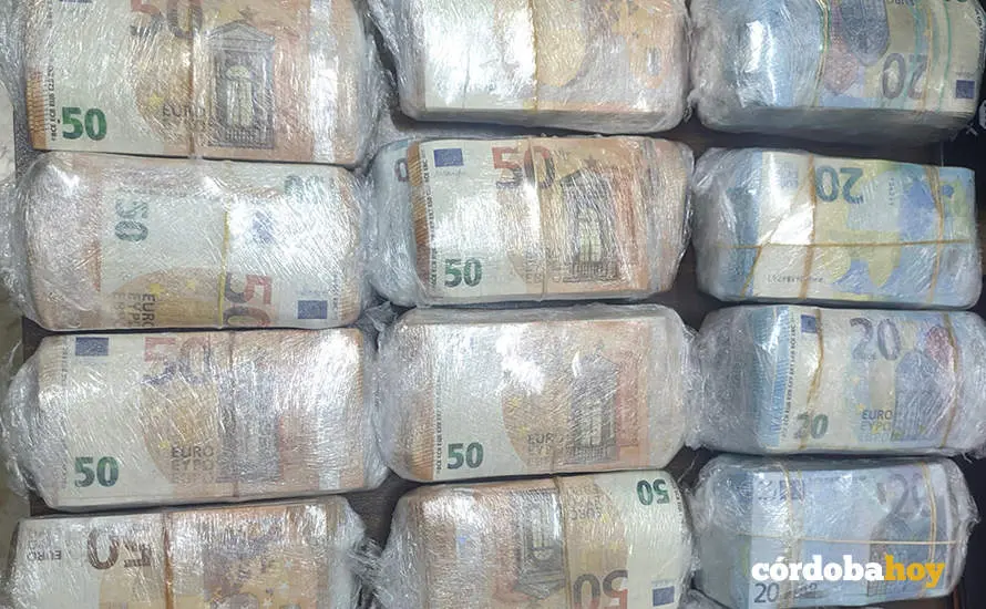 El dinero iba fraccionado y bien empaquetado en 15 fajos