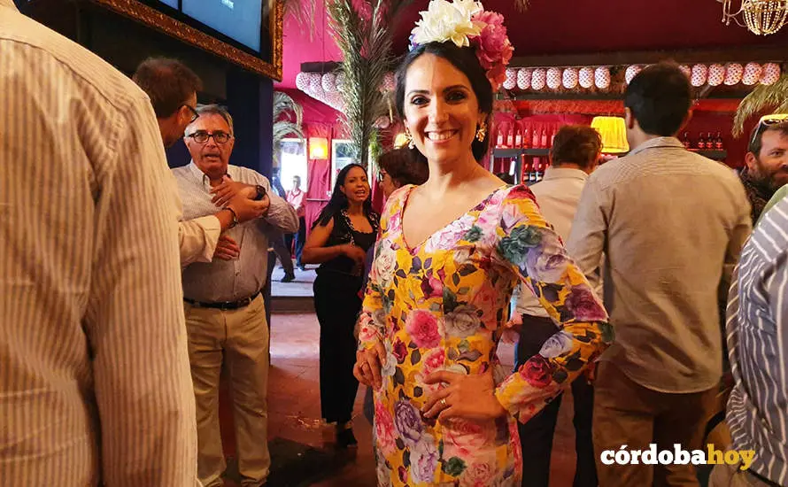 La concejala socialista Carmen Gonz&aacute;lez en la Feria