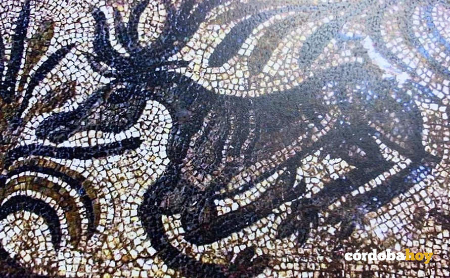 Uno de los mosaicos hallados en el yacimiento romano de 'El Arca'
