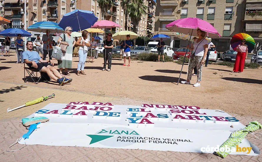 Protesta en la Plaza de las Artes