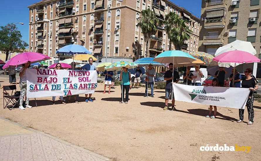 Protesta en la Plaza de las Artes