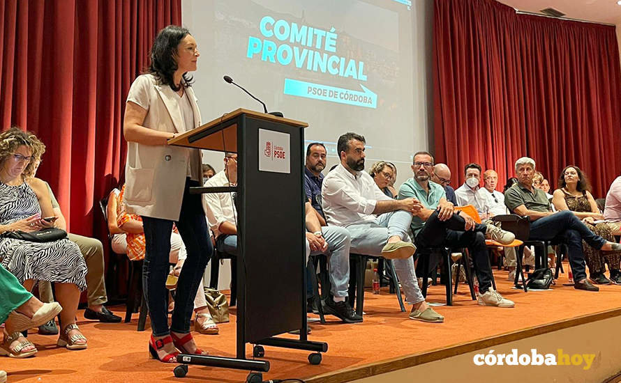 Rafi Crespín en el Comité Provincial del PSOE en Córdoba