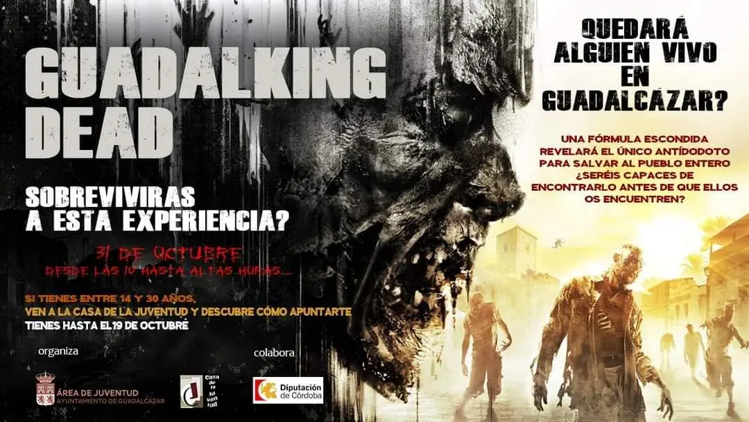Cartel del Guadalking Dead para Halloween