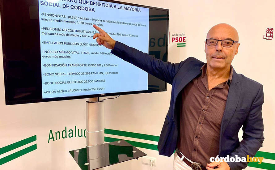 Hurtado señala las partidas de los PGE para 2023 que beneficiarán a Córdoba