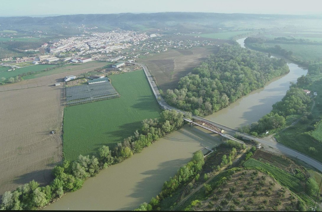 Vista aérea del municipio de Villafranca de Córdoba