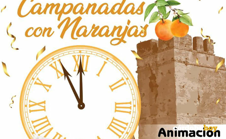 Cartel de las campanadas con naranjas en Palma del Río