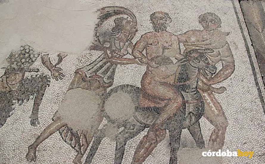 Mosaico romano del Cortejo Dionisiaco de Fuente &Aacute;lamo, en Puente Genil