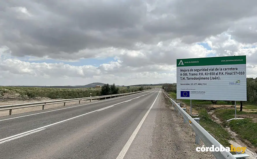 Cartel de la mejora de la A-306