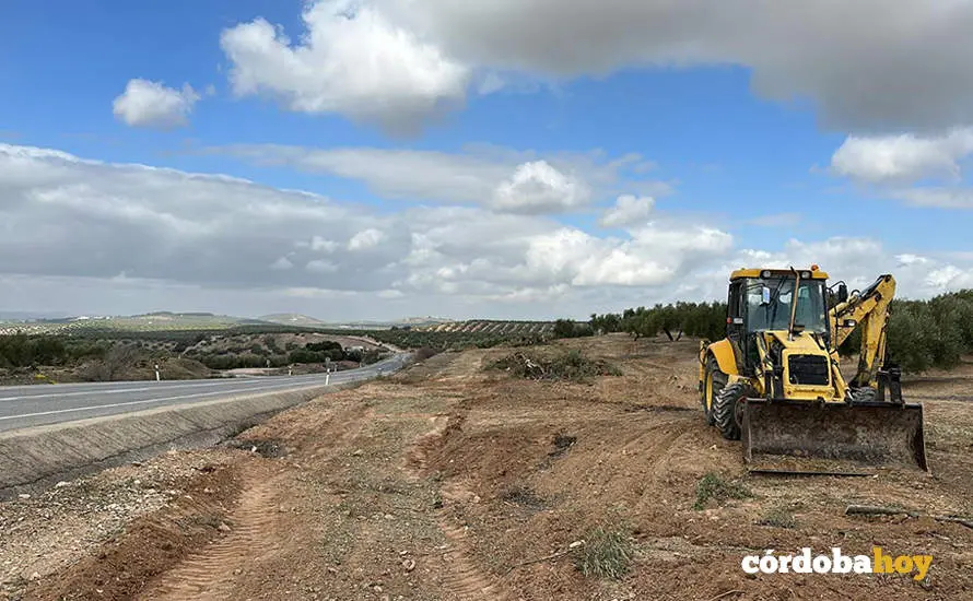 Obras de mejora de la A-306, en una imagen de archivo