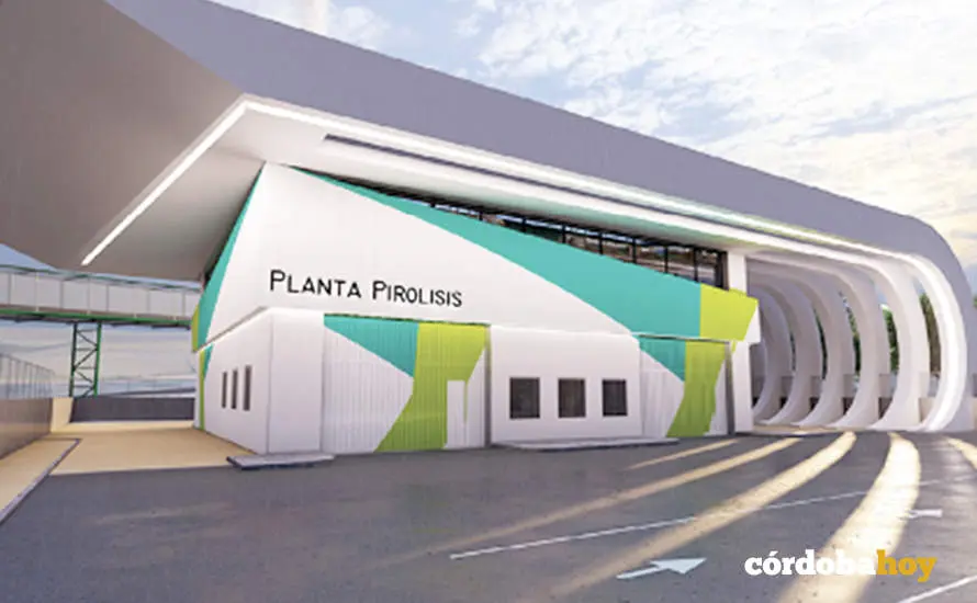 Infograf&iacute;a sobre el proyecto Sadeco 5.0, concretamente la planta de pir&oacute;lisis, en una imagen de archivo IMAGEN SADECO