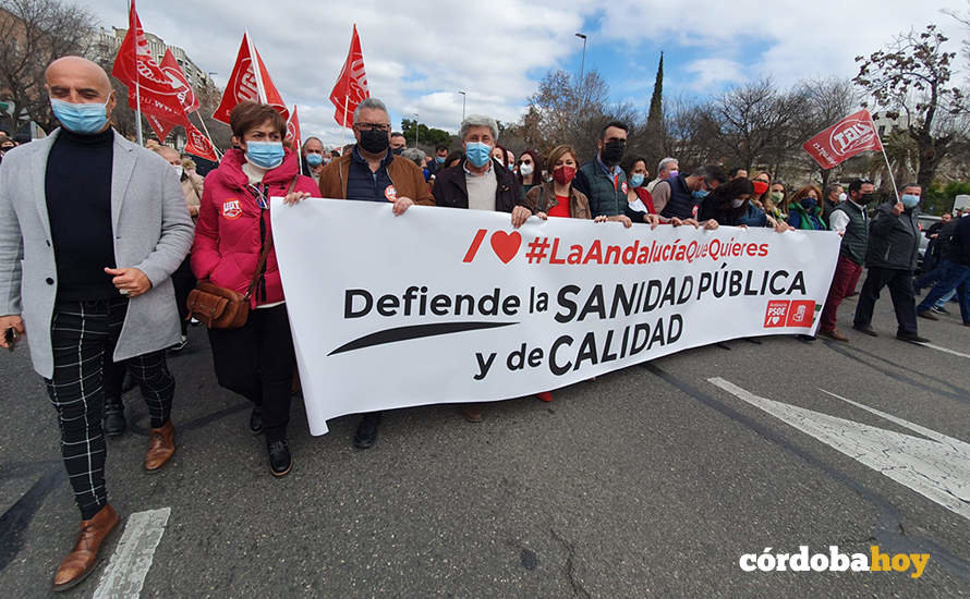 Movilización en febrero de 2022 por la sanidad pública en Córdoba
