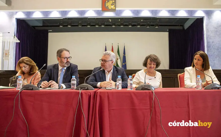 Responsables del Gobierno, la Junta y Empracsa, juntos en la Diputaci&oacute;n