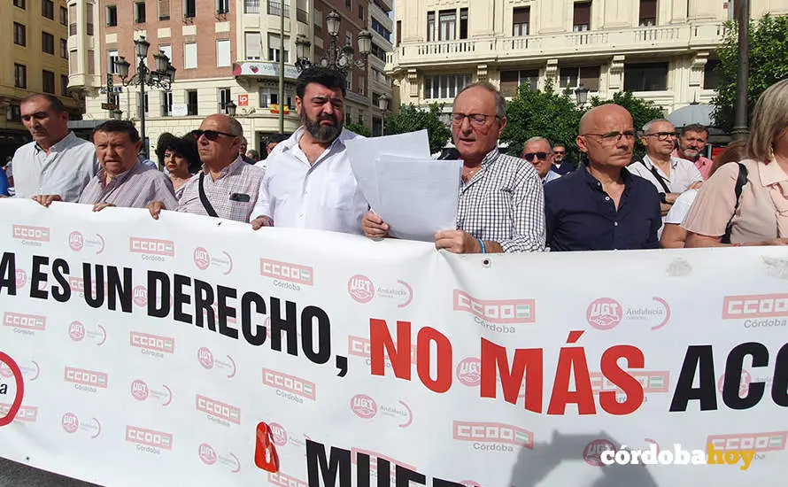 Concentraci&oacute;n sindical de CCOO y UGT con motivo del D&iacute;a Mundial de la Seguridad y la Salud en el Trabajo