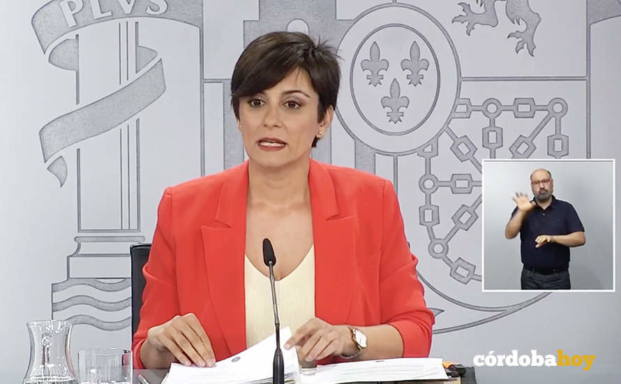 La ministra portavoz del Gobierno, Isabel Rodríguez, tras el Consejo de Ministros
