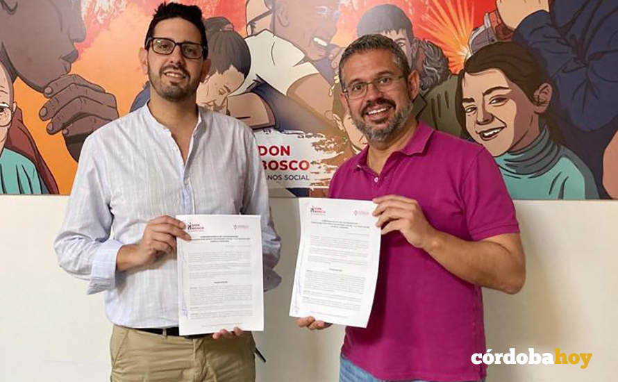 Firma del acuerdo entre Horeca Córdoba y Fundación Don Bosco Salesianos Social Córdoba