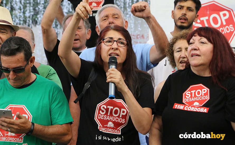 Rocío López, portavoz de la Plataforma Stop Desahucios en Córdoba