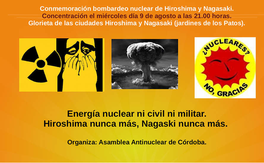 Cartel de la concentración de la Asamblea Antinuclear de Córdoba