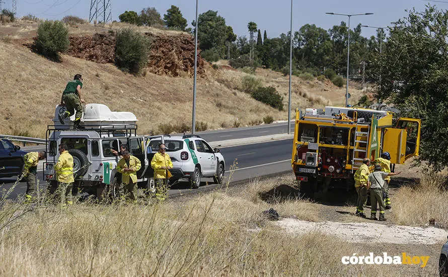 Incendio en el pol&iacute;gono de Chinales
