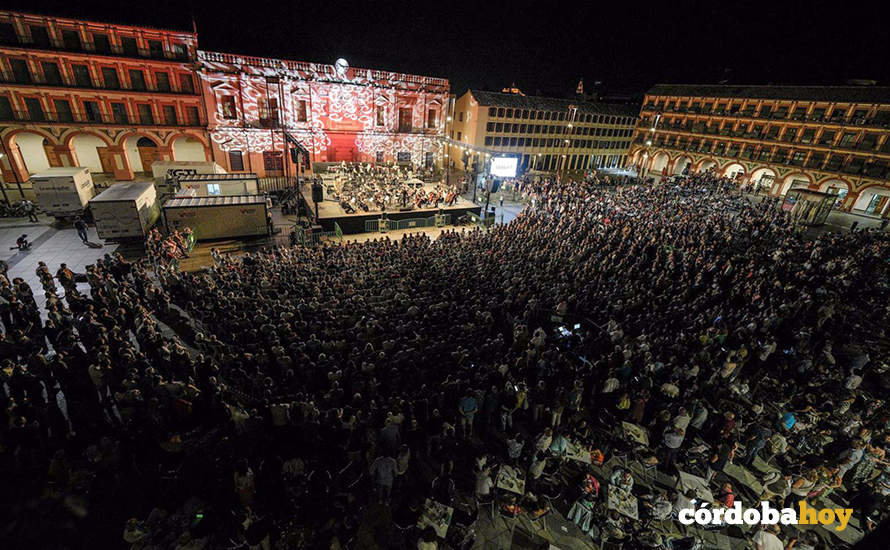 Imagen de archivo de un concierto de la Orquesta de Córdoba en la Plaza de la Corredera