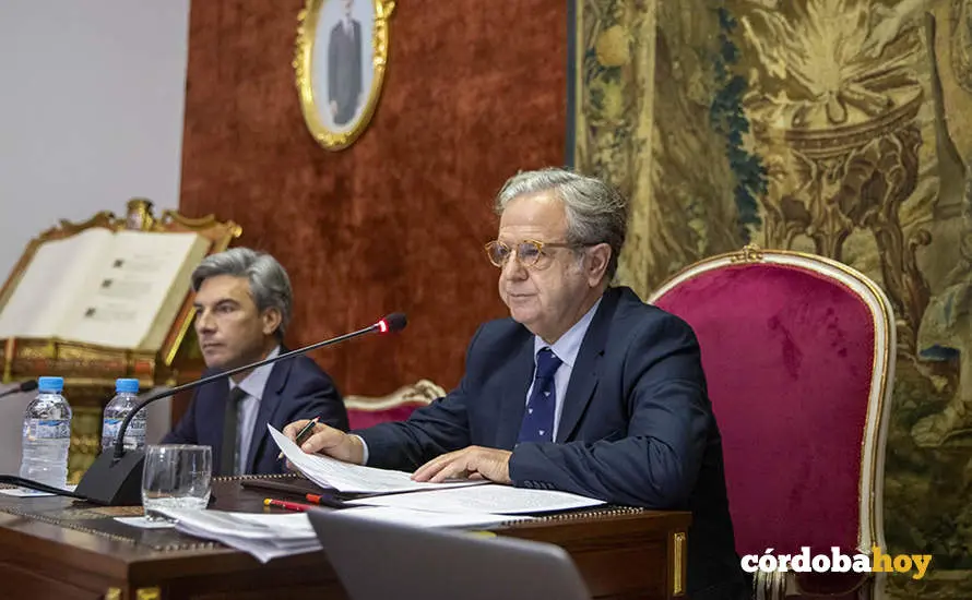 Andr&eacute;s Lorite y Salvador Fuentes en el Pleno de la Diputaci&oacute;n Provincial de C&oacute;rdoba