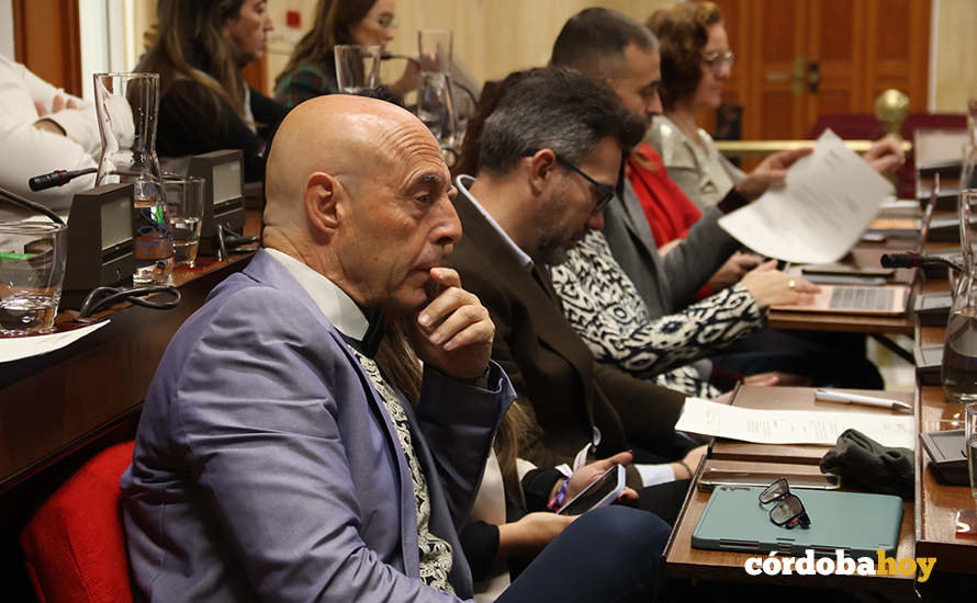 Antonio Hurtado en su escaño del Pleno FOTO RAFA MELLADO SENIOR