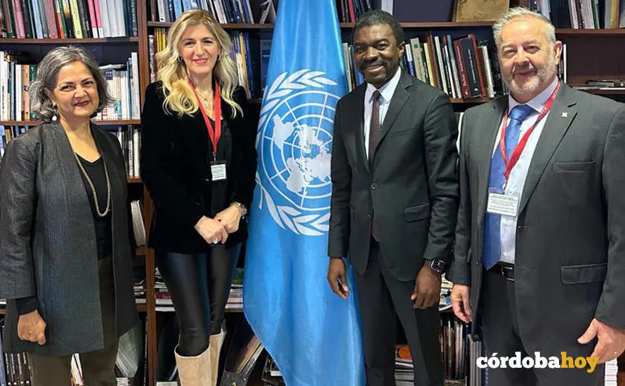 Jyoti Hosagrahar, Lourdes Morales, Lazare Eloundou Assomo y Rafael P&eacute;rez de la Concha