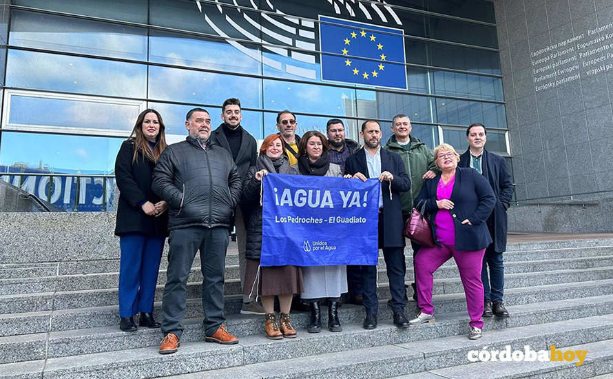 La delegación de IU Córdoba, ante el Parlamento Europeo, en Estrasburgo (Francia)