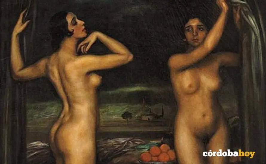 Detalle del cuadro 'La rivalidad', de Julio Romero de Torres