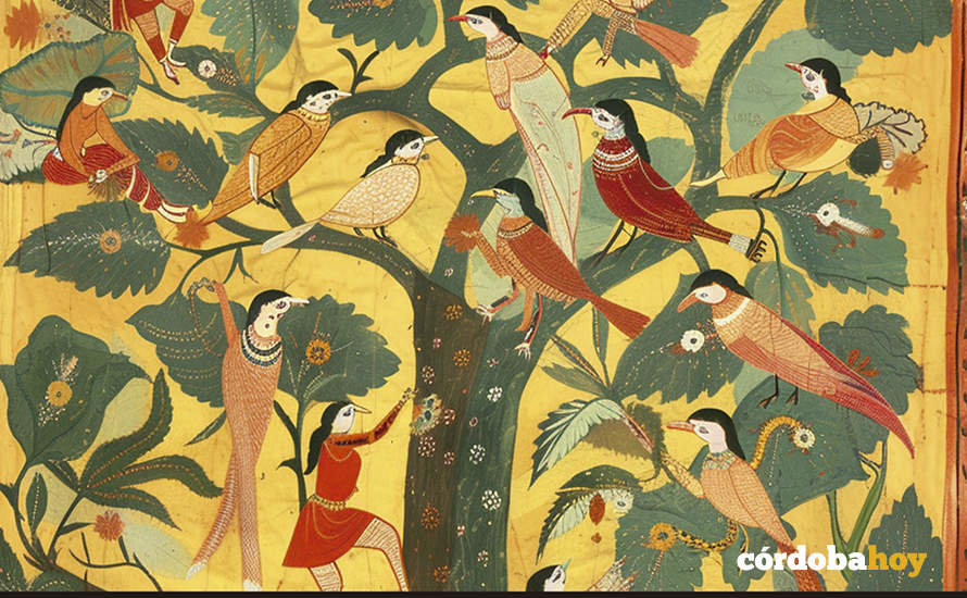 Detalle de la portada del libro 'El árbol de la seda', de Lola Egea