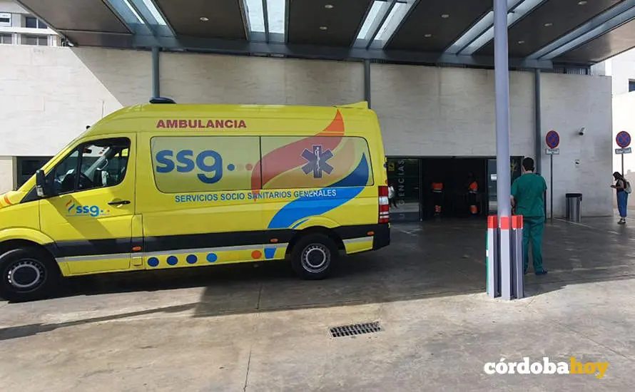 Ambulancia de SSGA en Urgencias del Reina Sof&iacute;a, en una imagen de archivo