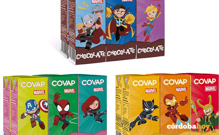 Batidos de L&aacute;cteos Covap con im&aacute;genes de Marvel FOTO L&Aacute;CTEOS COVAP