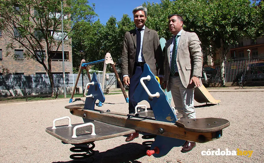 Andr&eacute;s y Miguel Ruiz Madruga en el Parque de Santa Rosa