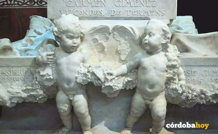 Detalle del mausoleo de la vizcondesa de Termens, en Cabra, declarado BIC FOTO JUNTA
